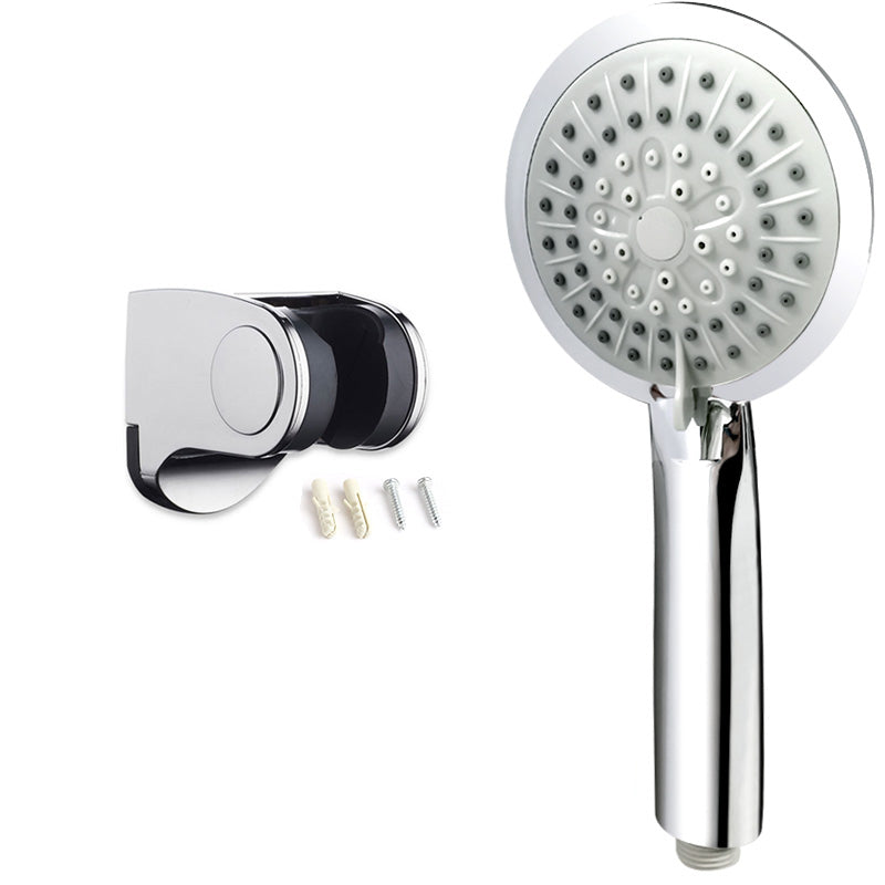Contemporary Handheld Shower Head Adjustable Spray Pattern Silver Shower Head Shower Head with Wall Pedestal 5 Hose not included Clearhalo 'Bathroom Remodel & Bathroom Fixtures' 'Home Improvement' 'home_improvement' 'home_improvement_shower_heads' 'Shower Heads' 'shower_heads' 'Showers & Bathtubs Plumbing' 'Showers & Bathtubs' 7276293