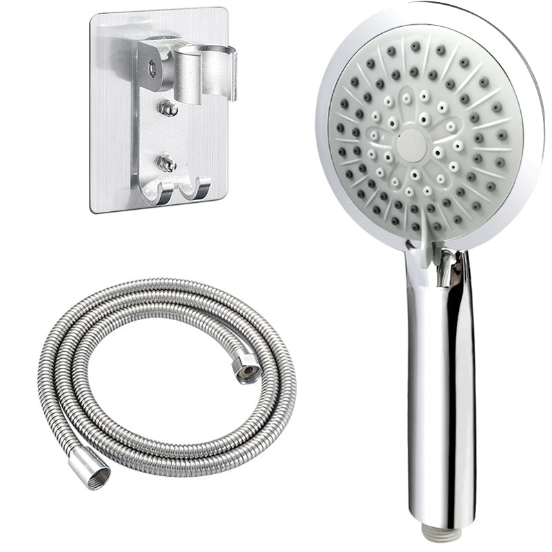 Contemporary Handheld Shower Head Adjustable Spray Pattern Silver Shower Head Shower & Hose & Hole-free Wall Seat 5 Clearhalo 'Bathroom Remodel & Bathroom Fixtures' 'Home Improvement' 'home_improvement' 'home_improvement_shower_heads' 'Shower Heads' 'shower_heads' 'Showers & Bathtubs Plumbing' 'Showers & Bathtubs' 7276300