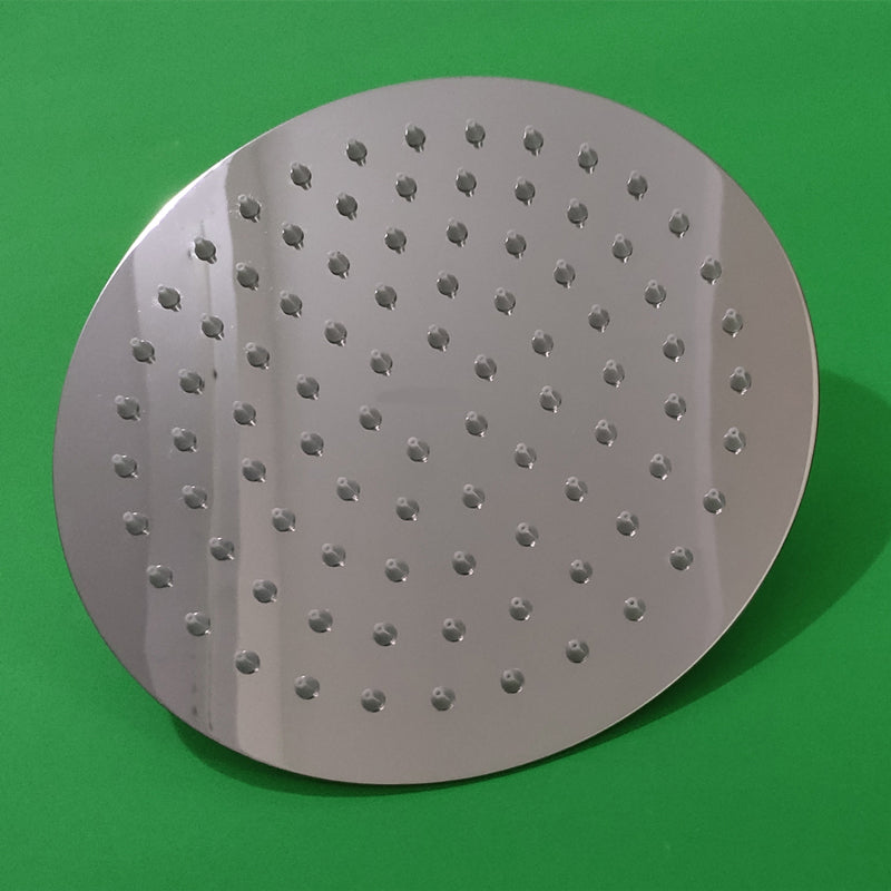 304 Stainless Steel Showerhead Standard Spray Pattern Fixed Shower Head 12" x 12" Round Silver Clearhalo 'Bathroom Remodel & Bathroom Fixtures' 'Home Improvement' 'home_improvement' 'home_improvement_shower_heads' 'Shower Heads' 'shower_heads' 'Showers & Bathtubs Plumbing' 'Showers & Bathtubs' 7276310