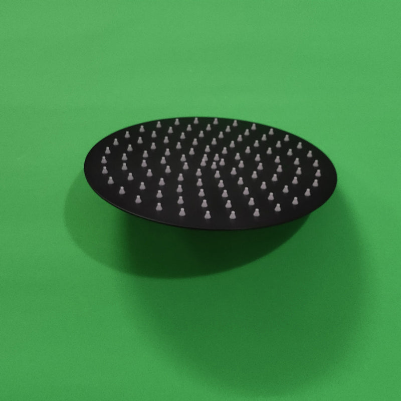 304 Stainless Steel Showerhead Standard Spray Pattern Fixed Shower Head 8"L x 8"W Round Black Clearhalo 'Bathroom Remodel & Bathroom Fixtures' 'Home Improvement' 'home_improvement' 'home_improvement_shower_heads' 'Shower Heads' 'shower_heads' 'Showers & Bathtubs Plumbing' 'Showers & Bathtubs' 7276317