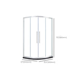 Rounded Framed Shower Enclosure Tempered Glass Double Sliding Shower Kit Clearhalo 'Bathroom Remodel & Bathroom Fixtures' 'Home Improvement' 'home_improvement' 'home_improvement_shower_stalls_enclosures' 'Shower Stalls & Enclosures' 'shower_stalls_enclosures' 'Showers & Bathtubs' 7276380