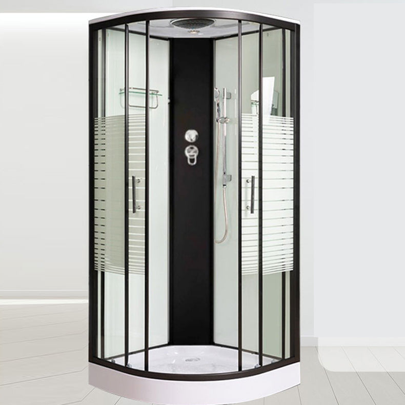 Round Shower Stall Double Sliding Door Tempered Glass Shower Enclosure No Clearhalo 'Bathroom Remodel & Bathroom Fixtures' 'Home Improvement' 'home_improvement' 'home_improvement_shower_stalls_enclosures' 'Shower Stalls & Enclosures' 'shower_stalls_enclosures' 'Showers & Bathtubs' 7276383