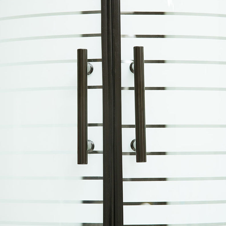 Round Shower Stall Double Sliding Door Tempered Glass Shower Enclosure Clearhalo 'Bathroom Remodel & Bathroom Fixtures' 'Home Improvement' 'home_improvement' 'home_improvement_shower_stalls_enclosures' 'Shower Stalls & Enclosures' 'shower_stalls_enclosures' 'Showers & Bathtubs' 7276388