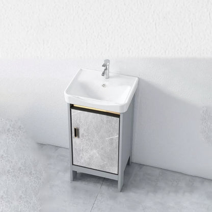 Modern Bathroom Sink Vanity Freestanding Faucet Included Bathroom Vanity Set Vanity & Faucet 16.9"L x 13.8"W x 31.9"H Clearhalo 'Bathroom Remodel & Bathroom Fixtures' 'Bathroom Vanities' 'bathroom_vanities' 'Home Improvement' 'home_improvement' 'home_improvement_bathroom_vanities' 7276631