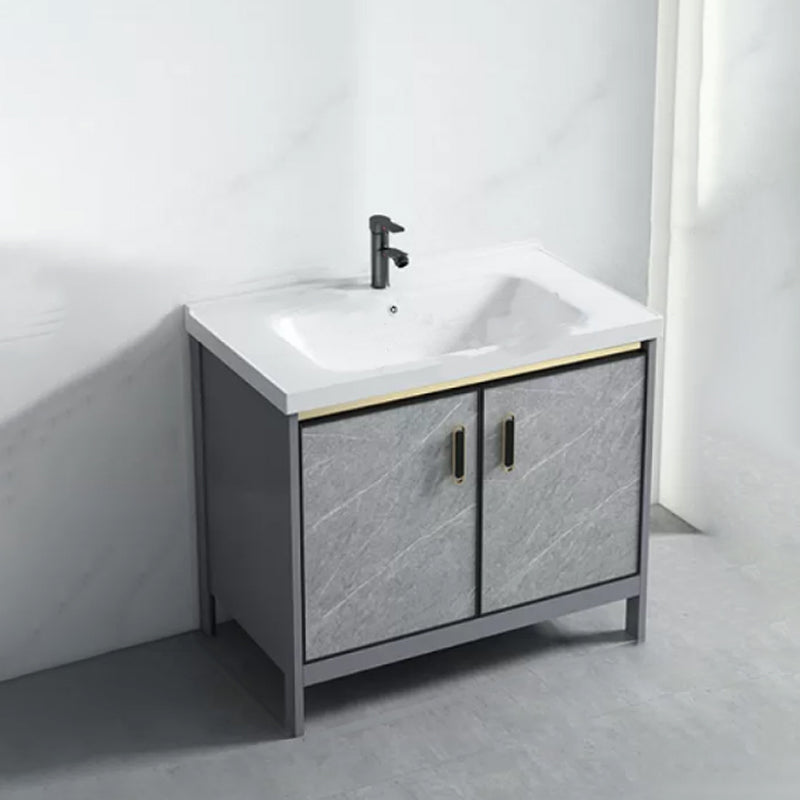 Modern Bathroom Sink Vanity Freestanding Faucet Included Bathroom Vanity Set Vanity & Faucet Clearhalo 'Bathroom Remodel & Bathroom Fixtures' 'Bathroom Vanities' 'bathroom_vanities' 'Home Improvement' 'home_improvement' 'home_improvement_bathroom_vanities' 7276634