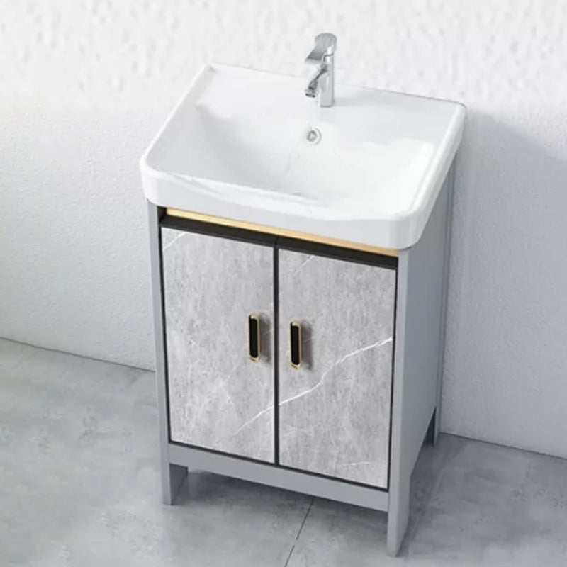 Modern Bathroom Sink Vanity Freestanding Faucet Included Bathroom Vanity Set Vanity & Faucet 20"L x 14"W x 32"H Clearhalo 'Bathroom Remodel & Bathroom Fixtures' 'Bathroom Vanities' 'bathroom_vanities' 'Home Improvement' 'home_improvement' 'home_improvement_bathroom_vanities' 7276636