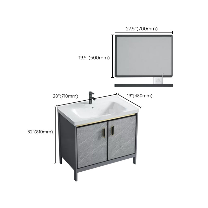 Modern Bathroom Sink Vanity Freestanding Faucet Included Bathroom Vanity Set Clearhalo 'Bathroom Remodel & Bathroom Fixtures' 'Bathroom Vanities' 'bathroom_vanities' 'Home Improvement' 'home_improvement' 'home_improvement_bathroom_vanities' 7276647