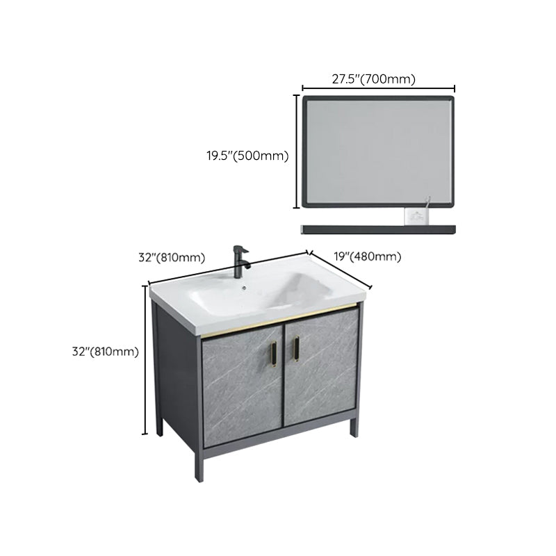 Modern Bathroom Sink Vanity Freestanding Faucet Included Bathroom Vanity Set Clearhalo 'Bathroom Remodel & Bathroom Fixtures' 'Bathroom Vanities' 'bathroom_vanities' 'Home Improvement' 'home_improvement' 'home_improvement_bathroom_vanities' 7276648