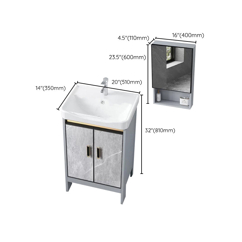 Modern Bathroom Sink Vanity Freestanding Faucet Included Bathroom Vanity Set Clearhalo 'Bathroom Remodel & Bathroom Fixtures' 'Bathroom Vanities' 'bathroom_vanities' 'Home Improvement' 'home_improvement' 'home_improvement_bathroom_vanities' 7276650