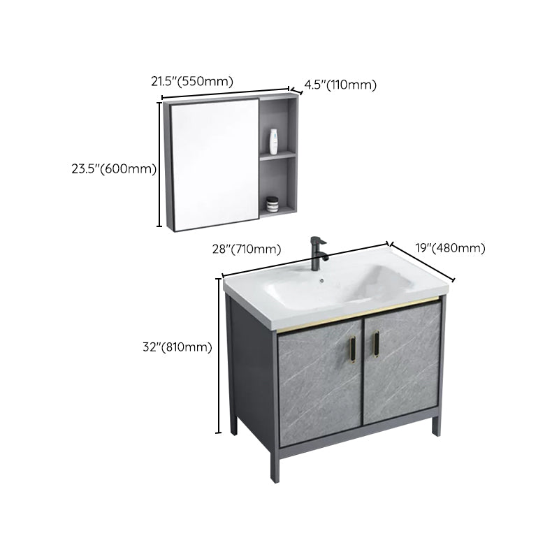 Modern Bathroom Sink Vanity Freestanding Faucet Included Bathroom Vanity Set Clearhalo 'Bathroom Remodel & Bathroom Fixtures' 'Bathroom Vanities' 'bathroom_vanities' 'Home Improvement' 'home_improvement' 'home_improvement_bathroom_vanities' 7276652