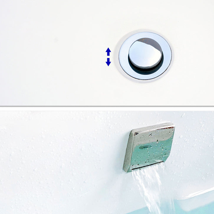Corner Modern Acrylic Bathtub Soaking White Back to Wall Bath Clearhalo 'Bathroom Remodel & Bathroom Fixtures' 'Bathtubs' 'Home Improvement' 'home_improvement' 'home_improvement_bathtubs' 'Showers & Bathtubs' 7277361