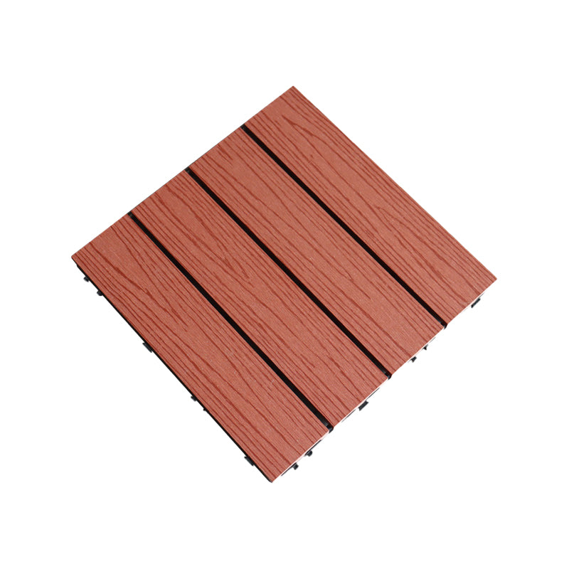 Contemporary Square Wood Tile Wire Brushed Brown Engineered Wood for Patio Garden Red Brown Clearhalo 'Flooring 'Hardwood Flooring' 'hardwood_flooring' 'Home Improvement' 'home_improvement' 'home_improvement_hardwood_flooring' Walls and Ceiling' 7277374