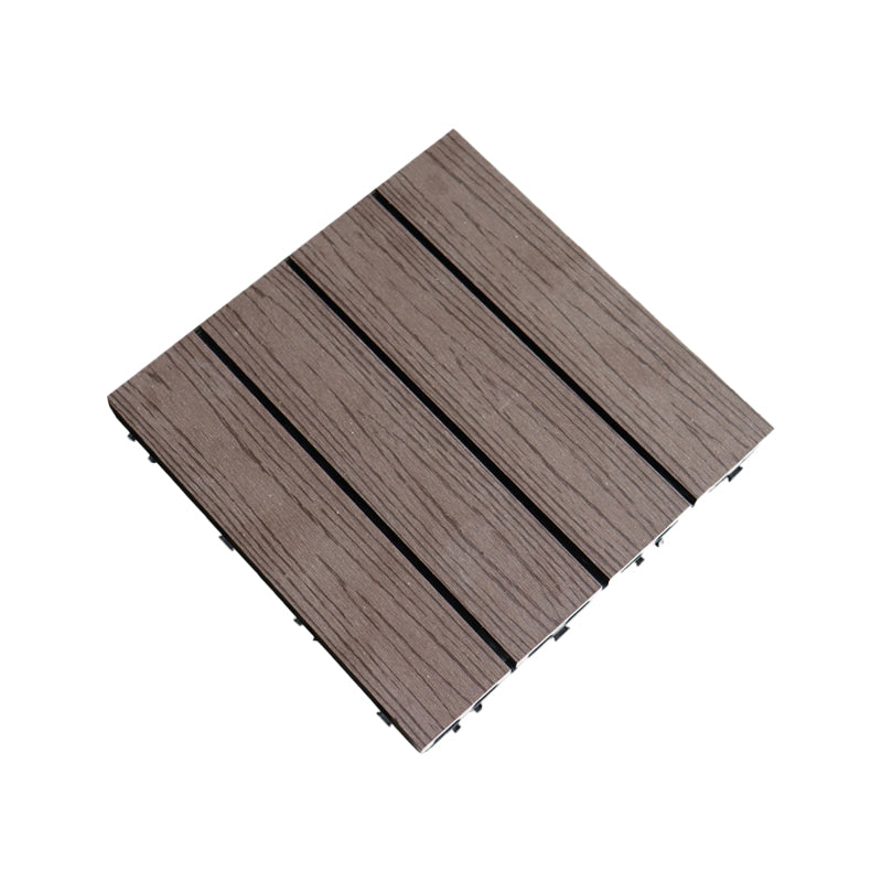 Contemporary Square Wood Tile Wire Brushed Brown Engineered Wood for Patio Garden Light Coffee Clearhalo 'Flooring 'Hardwood Flooring' 'hardwood_flooring' 'Home Improvement' 'home_improvement' 'home_improvement_hardwood_flooring' Walls and Ceiling' 7277382