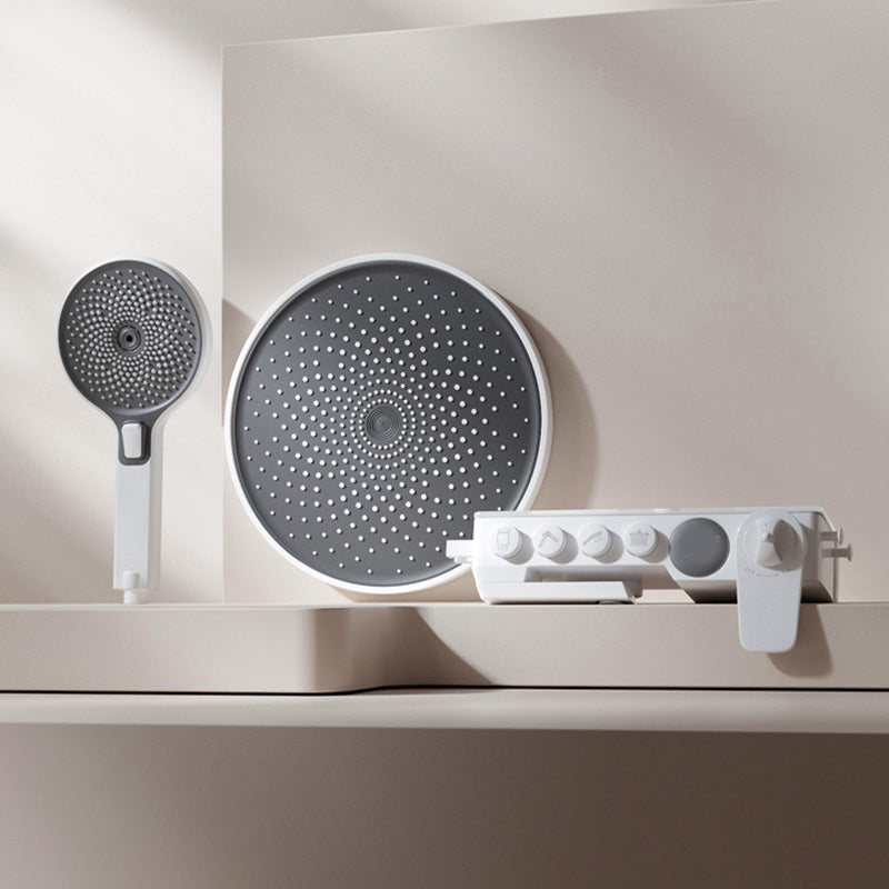 Modern Shower Set Dual Shower Head Slide Bar Included Shower Head Combo Clearhalo 'Bathroom Remodel & Bathroom Fixtures' 'Home Improvement' 'home_improvement' 'home_improvement_shower_faucets' 'Shower Faucets & Systems' 'shower_faucets' 'Showers & Bathtubs Plumbing' 'Showers & Bathtubs' 7277620