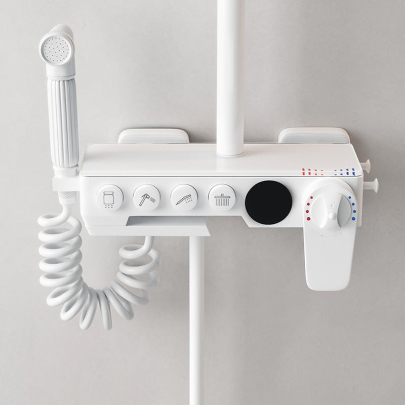 Modern Shower Set Dual Shower Head Slide Bar Included Shower Head Combo Clearhalo 'Bathroom Remodel & Bathroom Fixtures' 'Home Improvement' 'home_improvement' 'home_improvement_shower_faucets' 'Shower Faucets & Systems' 'shower_faucets' 'Showers & Bathtubs Plumbing' 'Showers & Bathtubs' 7277626