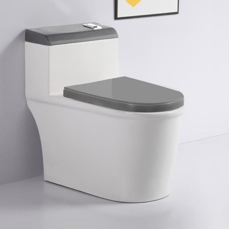 Traditional Ceramic Toilet Bowl Floor Mount Urine Toilet for Bathroom Grey Toilet with Sprayer Clearhalo 'Bathroom Remodel & Bathroom Fixtures' 'Home Improvement' 'home_improvement' 'home_improvement_toilets' 'Toilets & Bidets' 'Toilets' 7277965