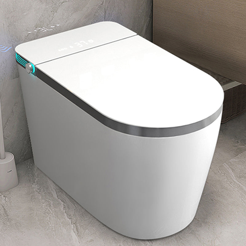 Modern Floor Mounted Toilet Bowl Siphon Jet All In One Flush Toilet White Gray Clearhalo 'Bathroom Remodel & Bathroom Fixtures' 'Home Improvement' 'home_improvement' 'home_improvement_toilets' 'Toilets & Bidets' 'Toilets' 7277990