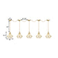 Traditional Diamond Multi Light Pendant 3/5/7-Light Clear Water Glass Suspension Lamp in Gold with Series Connection Design Clearhalo 'Ceiling Lights' 'Glass shade' 'Glass' 'Pendant Lights' 'Pendants' Lighting' 727852