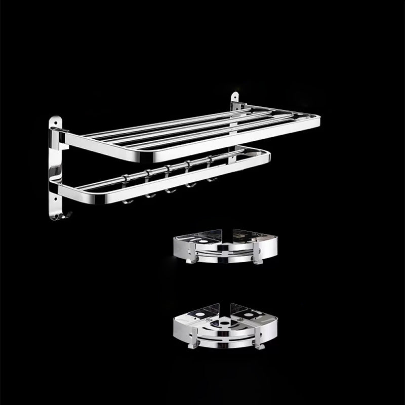 Modern Bathroom Hardware Set Silver Metal Bathroom Accessory 3-Piece Set Clearhalo 'Bathroom Hardware Sets' 'Bathroom Hardware' 'Bathroom Remodel & Bathroom Fixtures' 'bathroom_hardware_sets' 'Home Improvement' 'home_improvement' 'home_improvement_bathroom_hardware_sets' 7279064