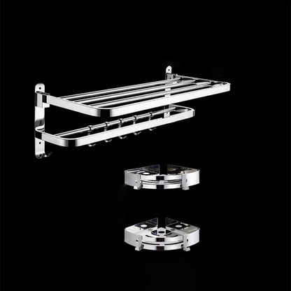 Modern Bathroom Hardware Set Silver Metal Bathroom Accessory 3-Piece Set Clearhalo 'Bathroom Hardware Sets' 'Bathroom Hardware' 'Bathroom Remodel & Bathroom Fixtures' 'bathroom_hardware_sets' 'Home Improvement' 'home_improvement' 'home_improvement_bathroom_hardware_sets' 7279064
