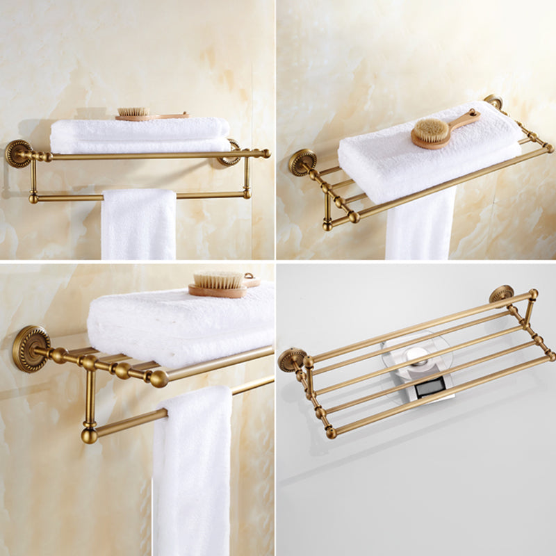 Traditional Bathroom Hardware Set Gold Metal Bathroom Accessory Kit Clearhalo 'Bathroom Hardware Sets' 'Bathroom Hardware' 'Bathroom Remodel & Bathroom Fixtures' 'bathroom_hardware_sets' 'Home Improvement' 'home_improvement' 'home_improvement_bathroom_hardware_sets' 7279104
