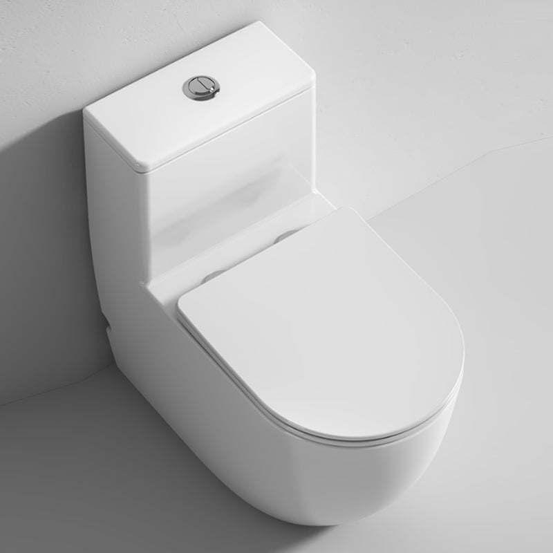 Modern White Floor Mounted Toilet Slow Close Seat Included Toilet Bowl for Bathroom 15" Clearhalo 'Bathroom Remodel & Bathroom Fixtures' 'Home Improvement' 'home_improvement' 'home_improvement_toilets' 'Toilets & Bidets' 'Toilets' 7279339
