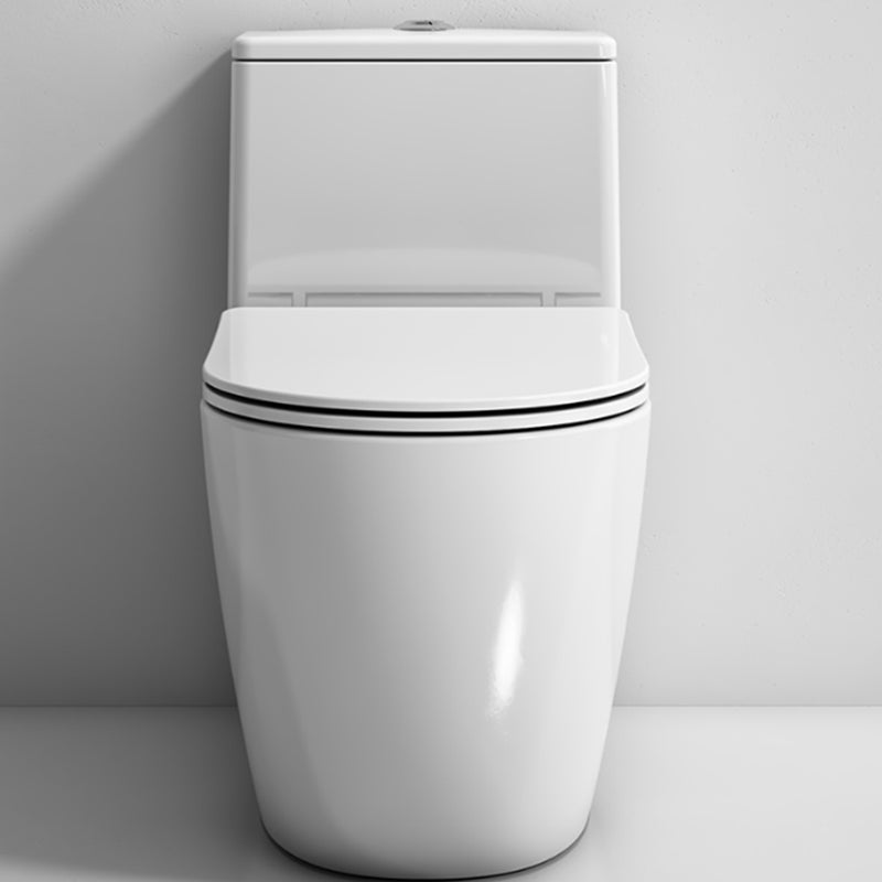 Modern White Floor Mounted Toilet Slow Close Seat Included Toilet Bowl for Bathroom Clearhalo 'Bathroom Remodel & Bathroom Fixtures' 'Home Improvement' 'home_improvement' 'home_improvement_toilets' 'Toilets & Bidets' 'Toilets' 7279340