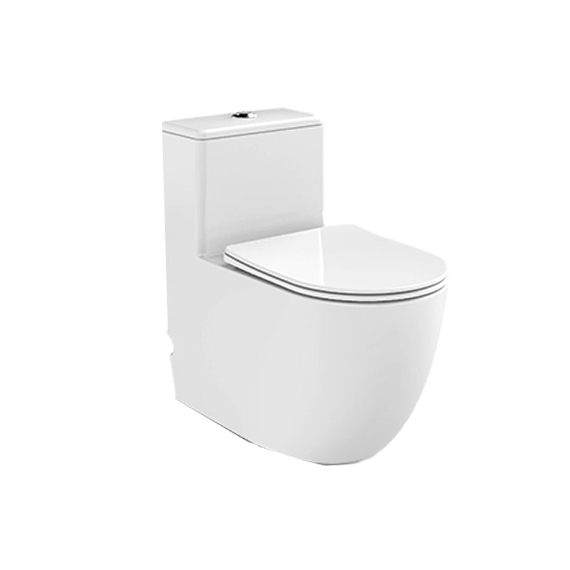 Modern White Floor Mounted Toilet Slow Close Seat Included Toilet Bowl for Bathroom Clearhalo 'Bathroom Remodel & Bathroom Fixtures' 'Home Improvement' 'home_improvement' 'home_improvement_toilets' 'Toilets & Bidets' 'Toilets' 7279341