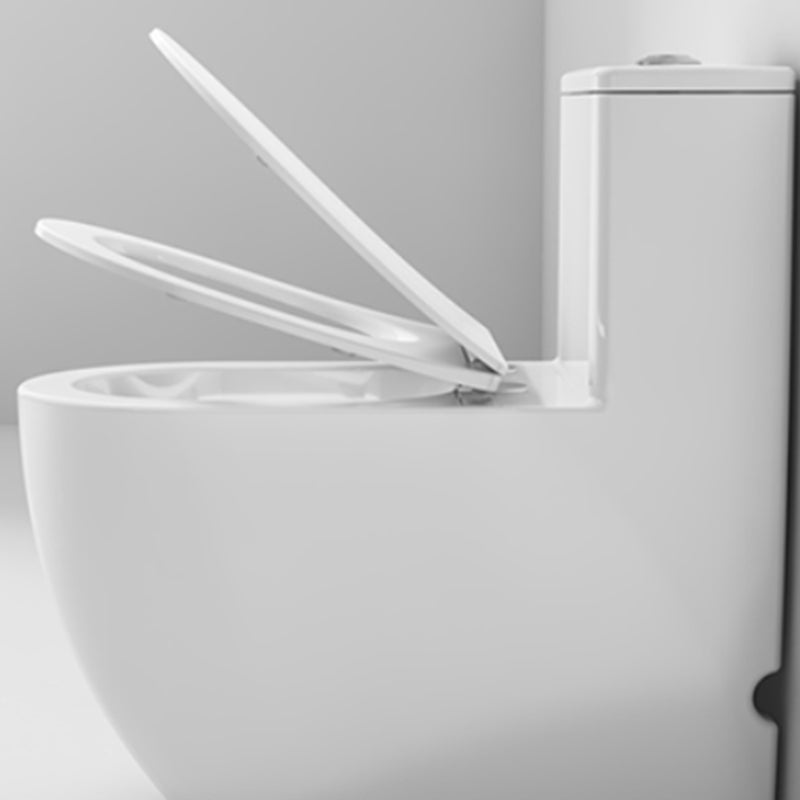 Modern White Floor Mounted Toilet Slow Close Seat Included Toilet Bowl for Bathroom Clearhalo 'Bathroom Remodel & Bathroom Fixtures' 'Home Improvement' 'home_improvement' 'home_improvement_toilets' 'Toilets & Bidets' 'Toilets' 7279344