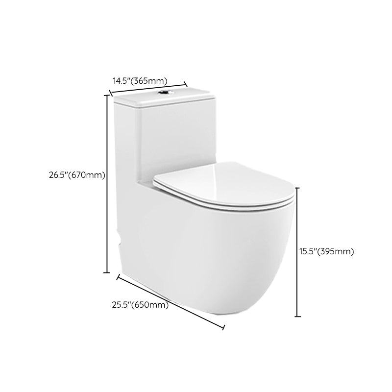 Modern White Floor Mounted Toilet Slow Close Seat Included Toilet Bowl for Bathroom Clearhalo 'Bathroom Remodel & Bathroom Fixtures' 'Home Improvement' 'home_improvement' 'home_improvement_toilets' 'Toilets & Bidets' 'Toilets' 7279347