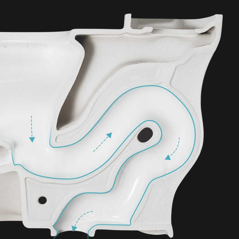 Modern Floor Mount Toilet Slow Close Seat Included Toilet Bowl for Bathroom Clearhalo 'Bathroom Remodel & Bathroom Fixtures' 'Home Improvement' 'home_improvement' 'home_improvement_toilets' 'Toilets & Bidets' 'Toilets' 7279357