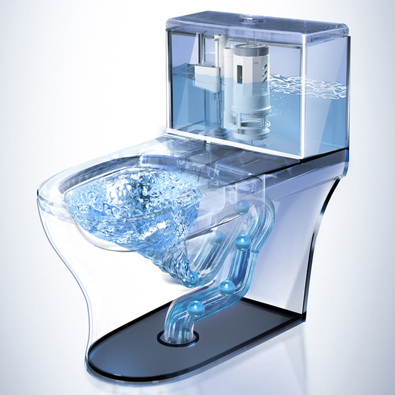 Modern Floor Mount Toilet Slow Close Seat Included Toilet Bowl for Bathroom Clearhalo 'Bathroom Remodel & Bathroom Fixtures' 'Home Improvement' 'home_improvement' 'home_improvement_toilets' 'Toilets & Bidets' 'Toilets' 7279359