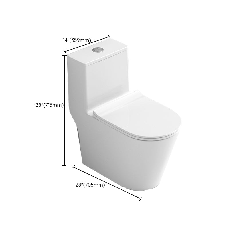 Modern Floor Mount Toilet Slow Close Seat Included Toilet Bowl for Bathroom Clearhalo 'Bathroom Remodel & Bathroom Fixtures' 'Home Improvement' 'home_improvement' 'home_improvement_toilets' 'Toilets & Bidets' 'Toilets' 7279360