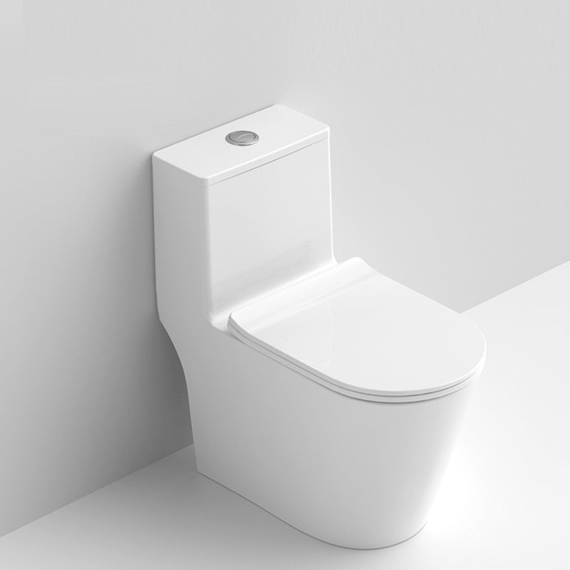 Modern Floor Mounted Toilet White Slow Close Seat Included Toilet Bowl for Bathroom Clearhalo 'Bathroom Remodel & Bathroom Fixtures' 'Home Improvement' 'home_improvement' 'home_improvement_toilets' 'Toilets & Bidets' 'Toilets' 7279362