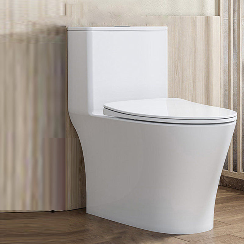 Modern Floor Mounted Toilet White Slow Close Seat Included Toilet Bowl for Bathroom 15"L x 28"W x 28"H Clearhalo 'Bathroom Remodel & Bathroom Fixtures' 'Home Improvement' 'home_improvement' 'home_improvement_toilets' 'Toilets & Bidets' 'Toilets' 7279365