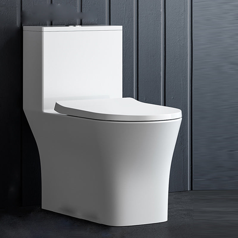 Modern Floor Mounted Toilet White Slow Close Seat Included Toilet Bowl for Bathroom 14"L x 28"W x 28"H Clearhalo 'Bathroom Remodel & Bathroom Fixtures' 'Home Improvement' 'home_improvement' 'home_improvement_toilets' 'Toilets & Bidets' 'Toilets' 7279367