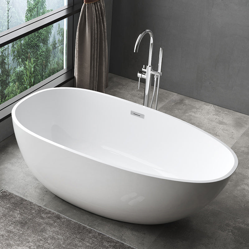 Antique Finish Stand Alone Bathtub Oval Soaking Modern Bath Tub Silver Tub with Freestanding Tub Fillers Clearhalo 'Bathroom Remodel & Bathroom Fixtures' 'Bathtubs' 'Home Improvement' 'home_improvement' 'home_improvement_bathtubs' 'Showers & Bathtubs' 7279384