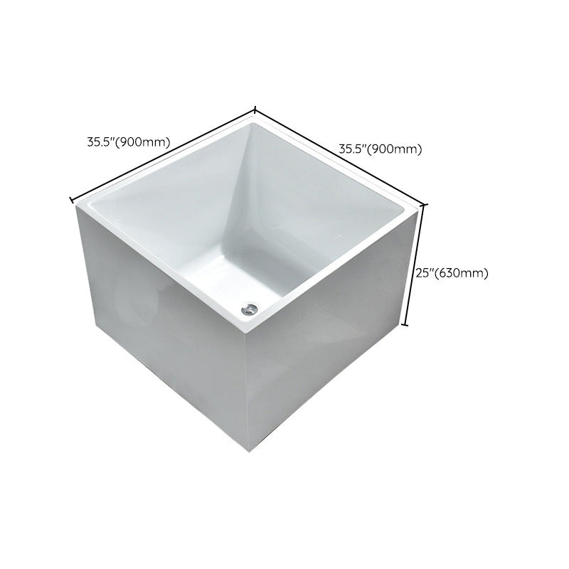 Back to Wall Rectangular Bath Antique Finish Soaking Modern Bath Tub ...