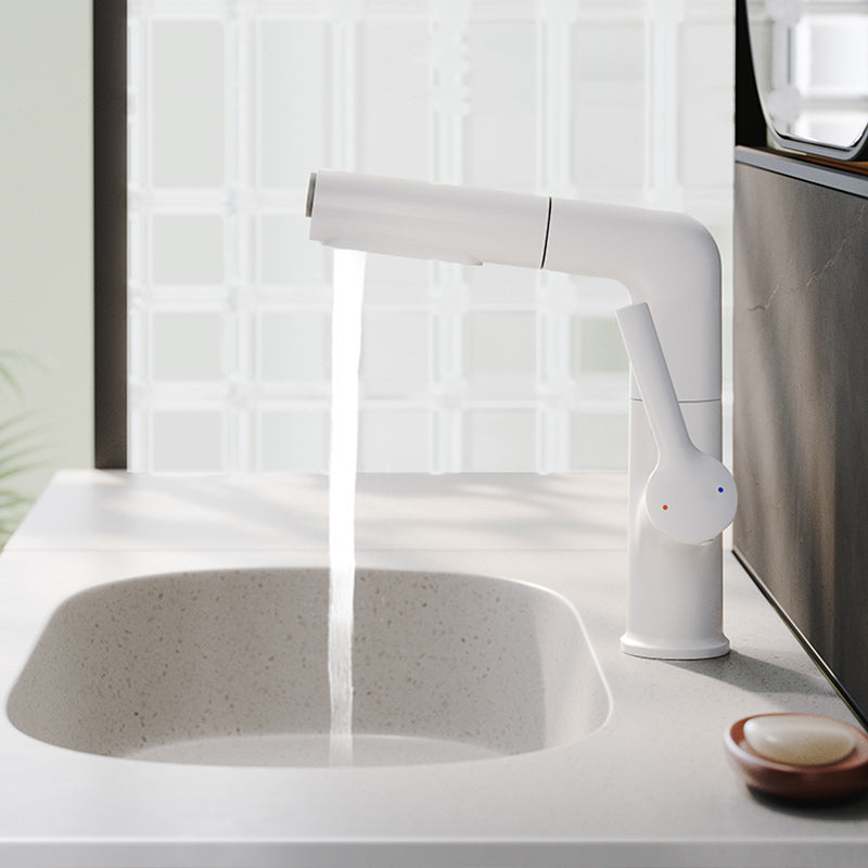 Swivel Spout Bathroom Sink Faucet with Lever Handle Vessel Sink Faucet Clearhalo 'Bathroom Remodel & Bathroom Fixtures' 'Bathroom Sink Faucets' 'Bathroom Sinks & Faucet Components' 'bathroom_sink_faucets' 'Home Improvement' 'home_improvement' 'home_improvement_bathroom_sink_faucets' 7279467