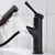Swivel Spout Bathroom Sink Faucet with Lever Handle Vessel Sink Faucet Black Pulling Clearhalo 'Bathroom Remodel & Bathroom Fixtures' 'Bathroom Sink Faucets' 'Bathroom Sinks & Faucet Components' 'bathroom_sink_faucets' 'Home Improvement' 'home_improvement' 'home_improvement_bathroom_sink_faucets' 7279468