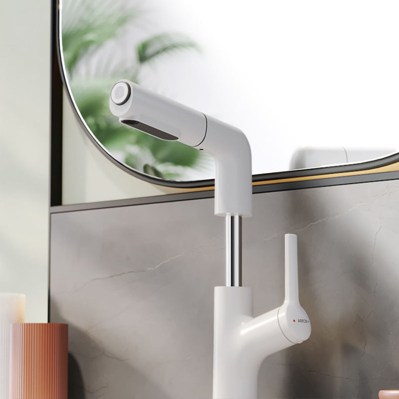 Swivel Spout Bathroom Sink Faucet with Lever Handle Vessel Sink Faucet Clearhalo 'Bathroom Remodel & Bathroom Fixtures' 'Bathroom Sink Faucets' 'Bathroom Sinks & Faucet Components' 'bathroom_sink_faucets' 'Home Improvement' 'home_improvement' 'home_improvement_bathroom_sink_faucets' 7279470