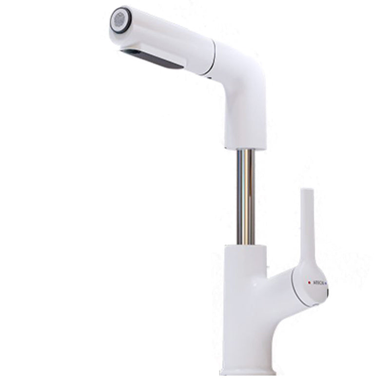 Swivel Spout Bathroom Sink Faucet with Lever Handle Vessel Sink Faucet Clearhalo 'Bathroom Remodel & Bathroom Fixtures' 'Bathroom Sink Faucets' 'Bathroom Sinks & Faucet Components' 'bathroom_sink_faucets' 'Home Improvement' 'home_improvement' 'home_improvement_bathroom_sink_faucets' 7279475