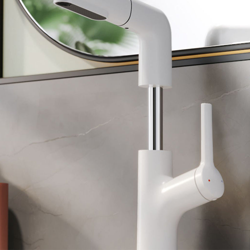 Swivel Spout Bathroom Sink Faucet with Lever Handle Vessel Sink Faucet Clearhalo 'Bathroom Remodel & Bathroom Fixtures' 'Bathroom Sink Faucets' 'Bathroom Sinks & Faucet Components' 'bathroom_sink_faucets' 'Home Improvement' 'home_improvement' 'home_improvement_bathroom_sink_faucets' 7279476