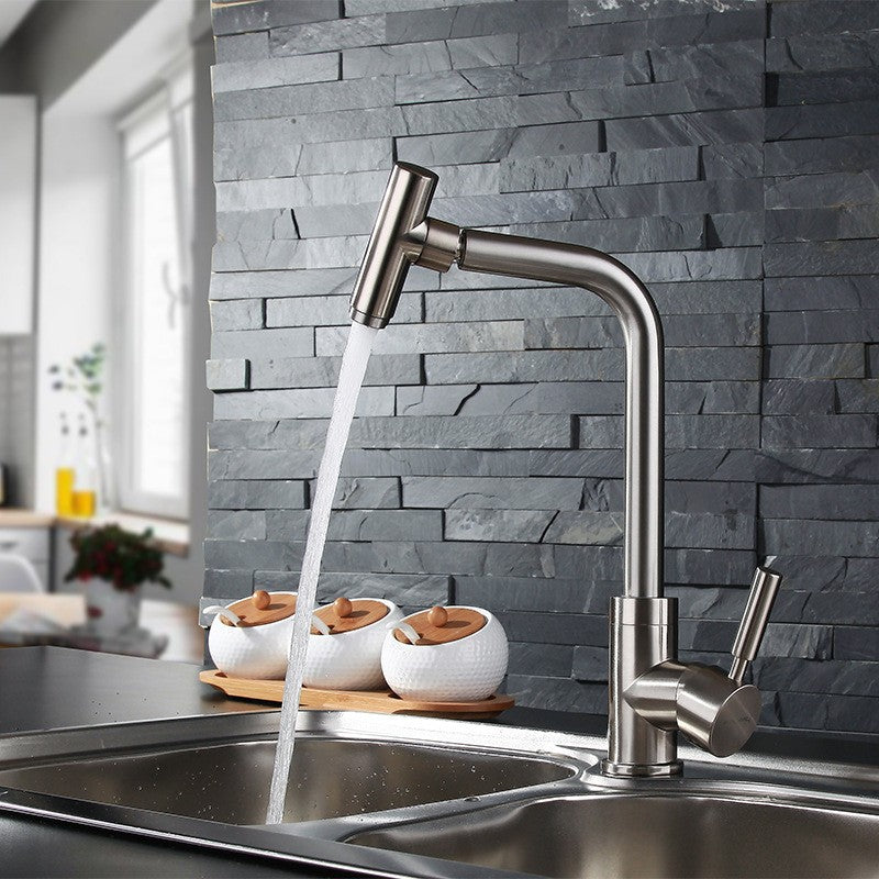 Modern Lead Free Water Filler One Handle High Arch Kitchen Faucet Nickel Clearhalo 'Home Improvement' 'home_improvement' 'home_improvement_kitchen_faucets' 'Kitchen Faucets' 'Kitchen Remodel & Kitchen Fixtures' 'Kitchen Sinks & Faucet Components' 'kitchen_faucets' 7279532