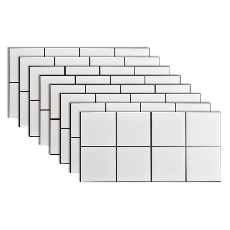 Modern Style Wall Tile Straight Edge Rectangle Waterproof Wall Tile Black White Plaid Clearhalo 'Floor Tiles & Wall Tiles' 'floor_tiles_wall_tiles' 'Flooring 'Home Improvement' 'home_improvement' 'home_improvement_floor_tiles_wall_tiles' Walls and Ceiling' 7279776