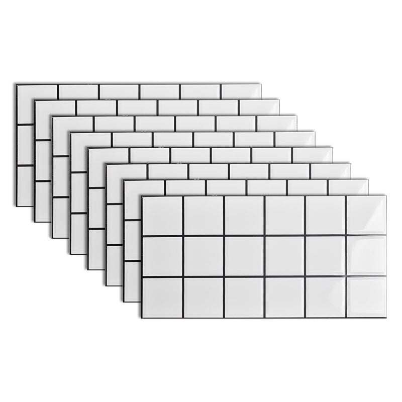 Modern Style Wall Tile Straight Edge Rectangle Waterproof Wall Tile Black-White Clearhalo 'Floor Tiles & Wall Tiles' 'floor_tiles_wall_tiles' 'Flooring 'Home Improvement' 'home_improvement' 'home_improvement_floor_tiles_wall_tiles' Walls and Ceiling' 7279783