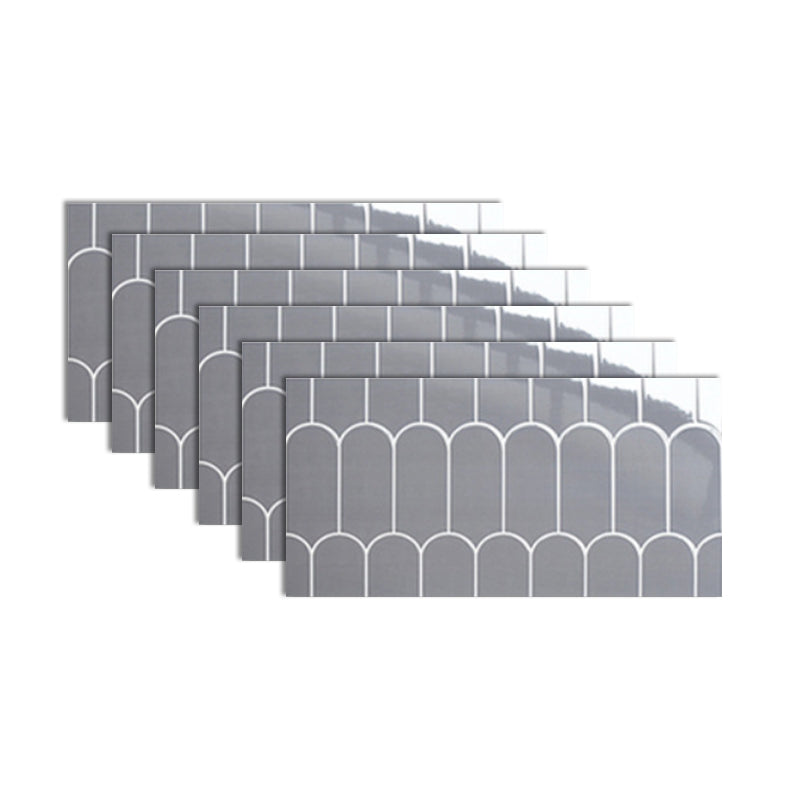 Modern Style Waterproof Wall Tile Geometric Print Straight Edge Rectangle Wall Tile Grey Clearhalo 'Floor Tiles & Wall Tiles' 'floor_tiles_wall_tiles' 'Flooring 'Home Improvement' 'home_improvement' 'home_improvement_floor_tiles_wall_tiles' Walls and Ceiling' 7279789