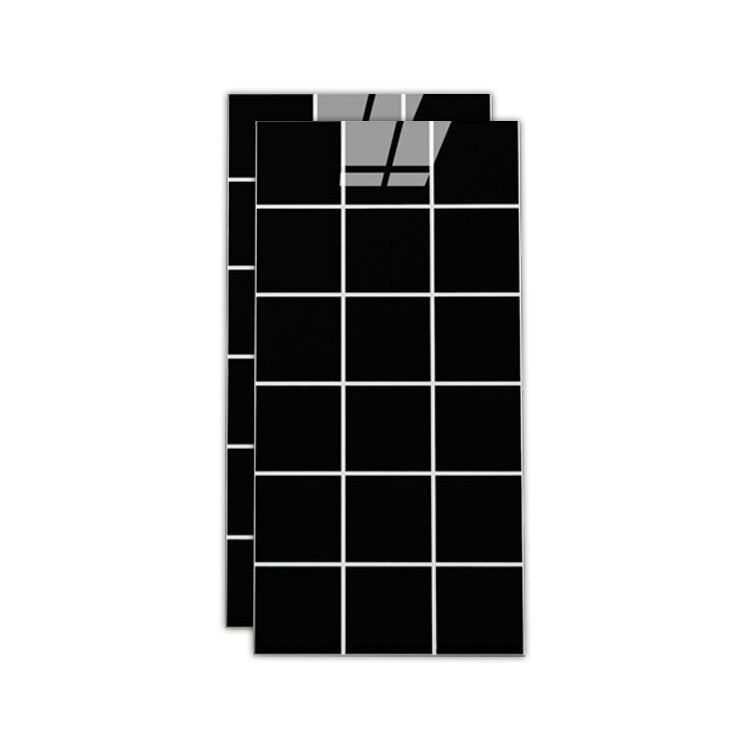 Floor Wall Tile Marble Pattern Wallpaper Rectangular Bathroom Kitchen Wallpaper Black Outer & White Inner 1' x 2' Clearhalo 'Flooring 'Home Improvement' 'home_improvement' 'home_improvement_peel_stick_blacksplash' 'Peel & Stick Backsplash Tile' 'peel_stick_blacksplash' 'Walls & Ceilings' Walls and Ceiling' 7279936