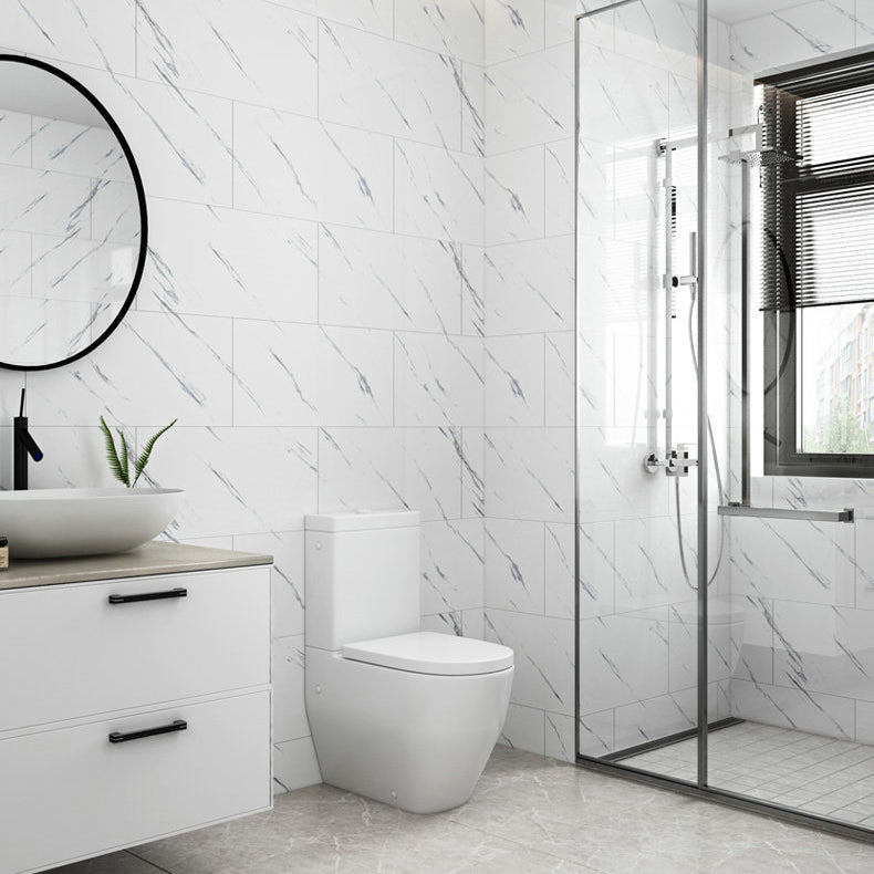 Floor Wall Tile Marble Pattern Wallpaper Rectangular Bathroom Kitchen Wallpaper Clearhalo 'Flooring 'Home Improvement' 'home_improvement' 'home_improvement_peel_stick_blacksplash' 'Peel & Stick Backsplash Tile' 'peel_stick_blacksplash' 'Walls & Ceilings' Walls and Ceiling' 7279946