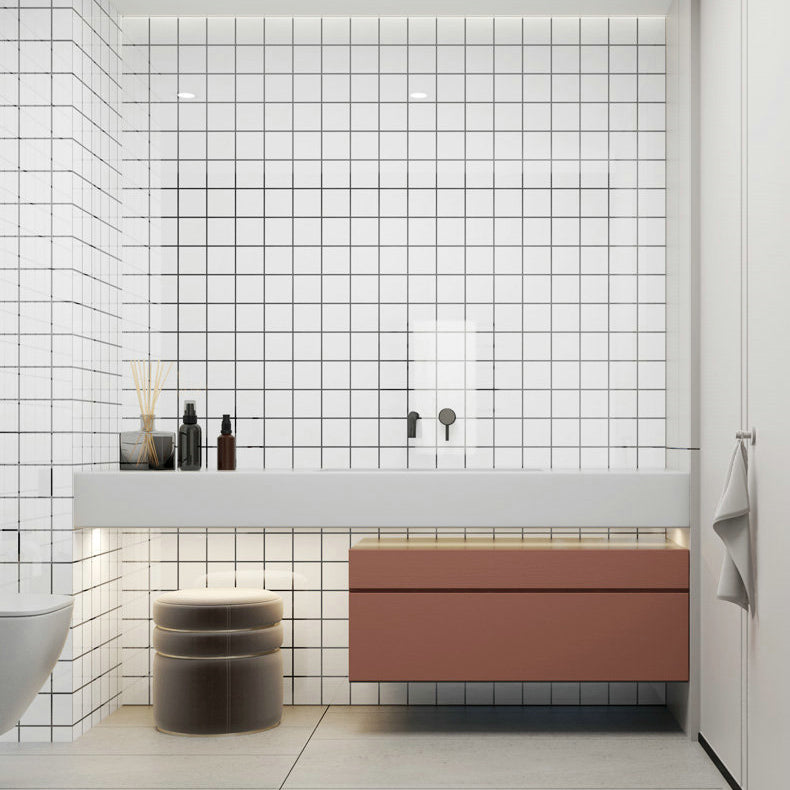 Floor Wall Tile Marble Pattern Wallpaper Rectangular Bathroom Kitchen Wallpaper Clearhalo 'Flooring 'Home Improvement' 'home_improvement' 'home_improvement_peel_stick_blacksplash' 'Peel & Stick Backsplash Tile' 'peel_stick_blacksplash' 'Walls & Ceilings' Walls and Ceiling' 7279952